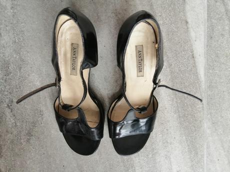 Mary jane lak. sandále anntaylor,v38,koža,retro, 38