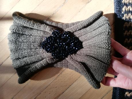 Zimná čiapka, čelenka, šál, s