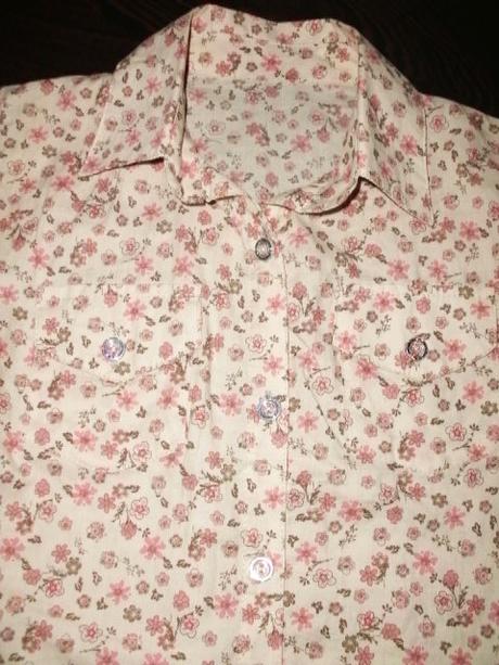 Kvetinková košieľka s roll-up rukávmi, 128