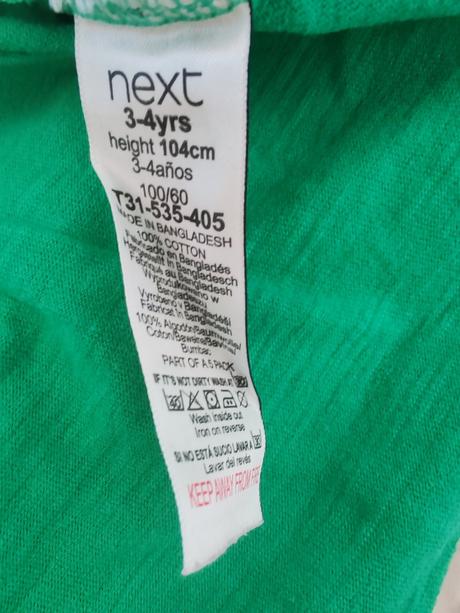 3x tricko next vel 104, next,104