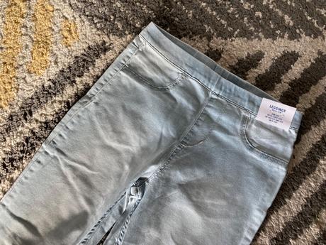 Riflové leggings, h&m,140