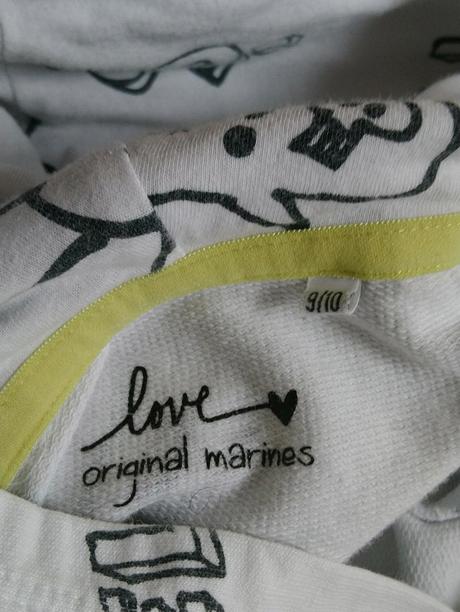 Biela mikina s čiernym motívom, original marines, original marines,140