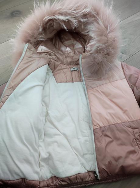 Zimná bunda s prírodnou kožušinou, 110