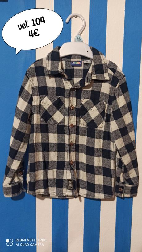 Flanelová károvaná košeľa, lupilu,104