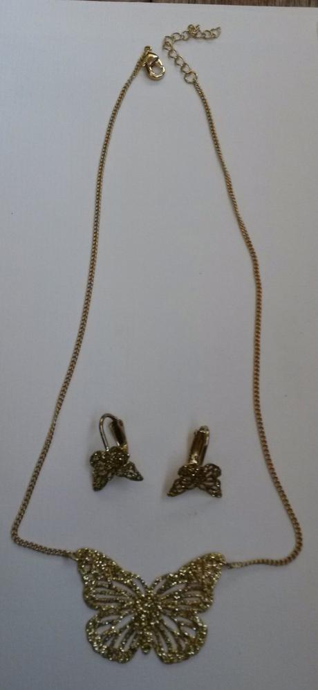 Retiazka a nausnicky s motylom, h&m