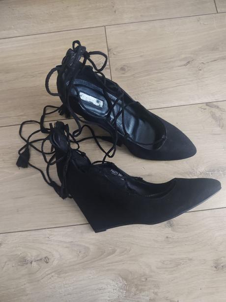 Semišové lodičky na šnurovanie, mohito,39