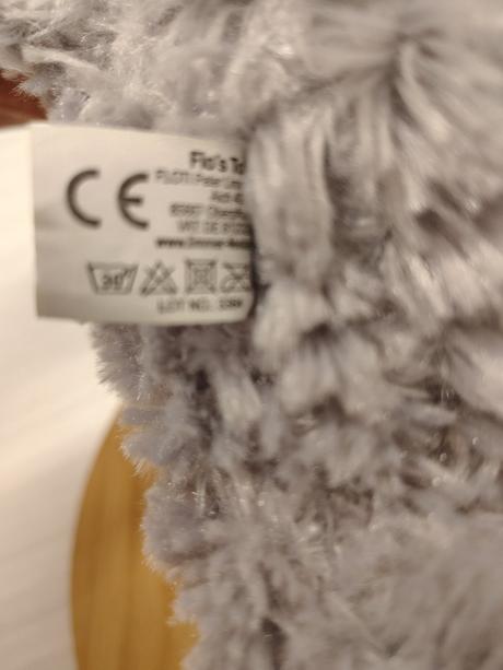 Plyšová sivá ovečka s kvietkom, flos toys, 26 cm, 