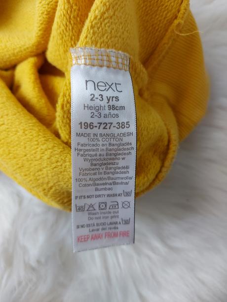 Krásna žltá mikina s hviezdou, next,98