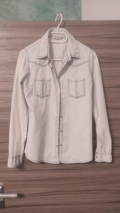 Bledučká rifľová košeľa, tally weijl,38