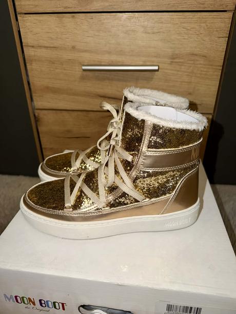 Moon boot original gold luxusne cizmy-snehule, 38