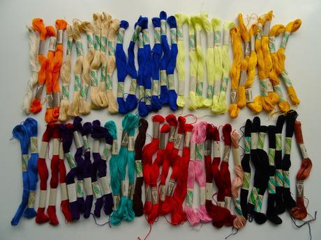 Priadza na vyšívanie,