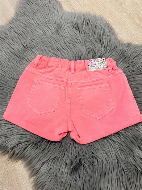 Dievčenské rifľové šortky neónovo ružové (164), cubus,164