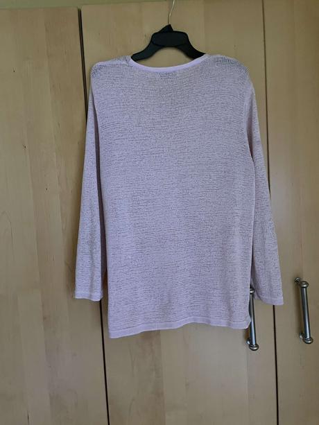 Dámsky bledoružový sveter na gombíky č.xxxl, xxxl