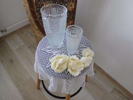 Veľká malá kryštálová váza -top top stav,, 