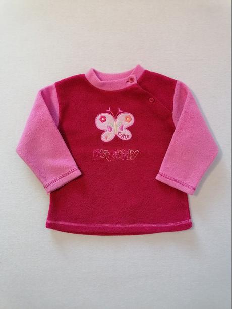 Flisova mikina ruzovo-cervena, 86