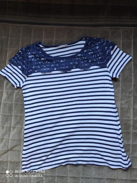 Krásne námornícke tričko s čipkou, orsay,36