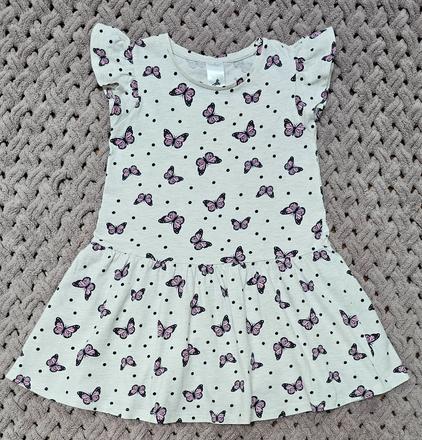 Béžové šaty s motýľmi, palomino,116