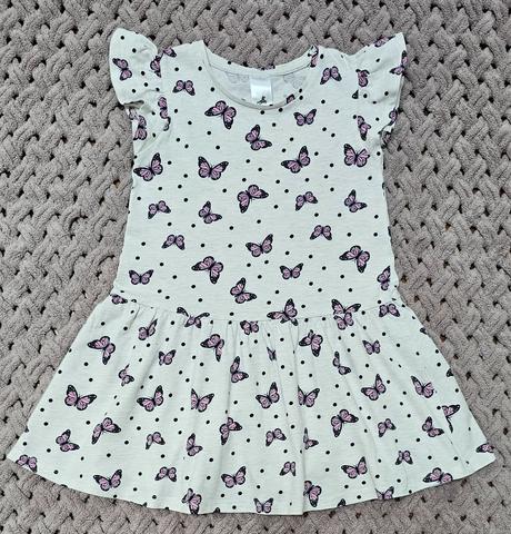 Béžové šaty s motýľmi, palomino,116
