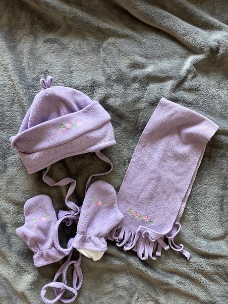 Set ciapka, šál, rukavice, 50