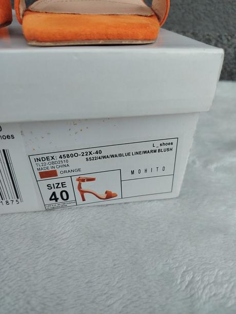 Letné oranžové sandálky na podpätku, mohito,40