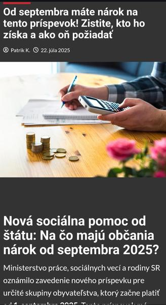 Nová sociálna pomoc od štátu. Na čo majú občania nárok od septembra 2025?