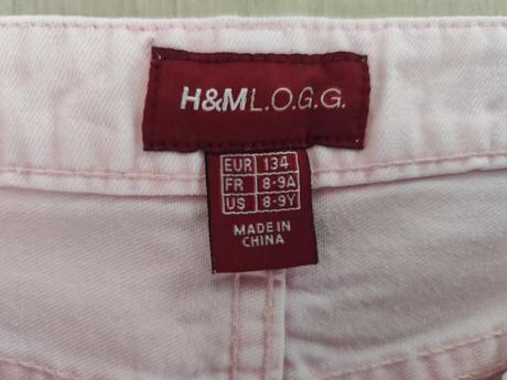 Predám dievčenskú rifľovú sukňu, h&m,134