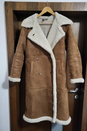 Dlhý klasický kabát, h&m,s