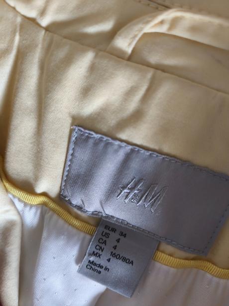 Krátke sako h&m 34 zlte, h&m,s