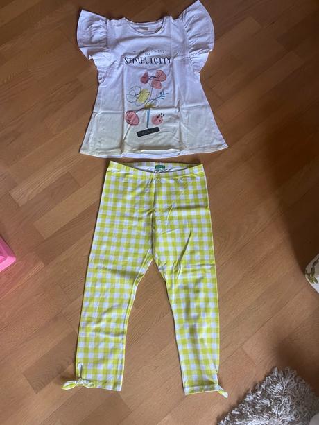 Zara tričko + nohavice benetton, zara,134