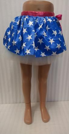 Modro biela sukňa so zvončekmi, 6-7 r, 116-122, 116