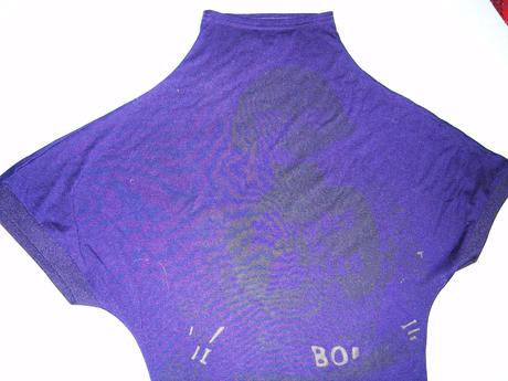 Dlhé tmavofialové tričko/tunika, s