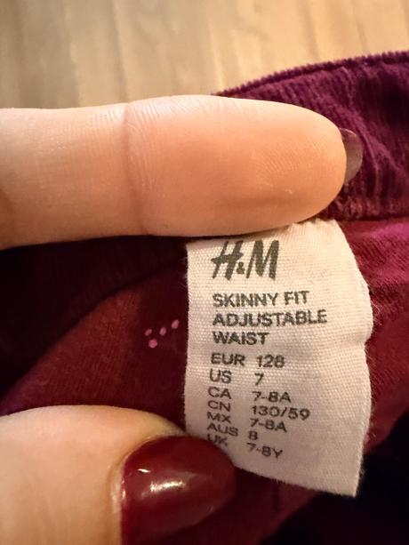 Skinny zateplene nohavice, h&m,128