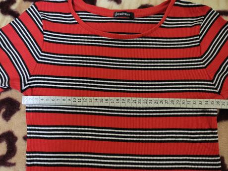 Červené pásikavé elastické tričko stradivarius, stradivarius,m
