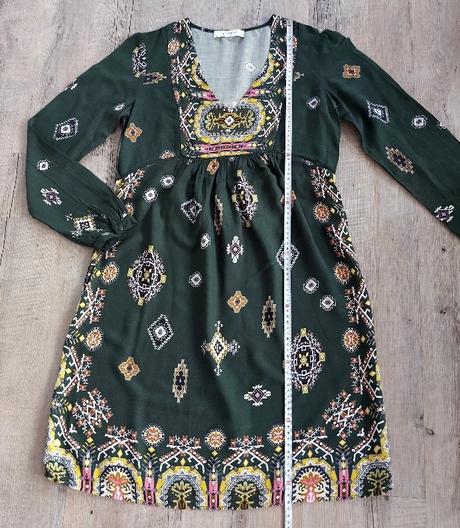 Tmavozelené vzorované šaty promod, promod,40