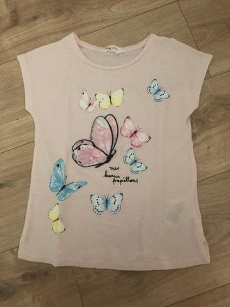 Tričko s motýlikmi, h&m,122