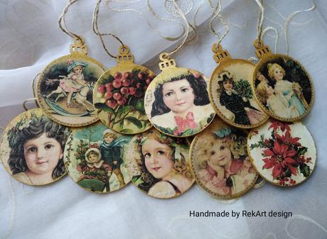 Hand made vianočné ozdoby na stromček, 