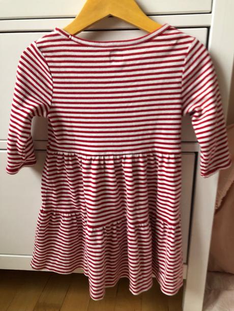 Červeno - biele pásikavé šaty, gap, 110, gap,110