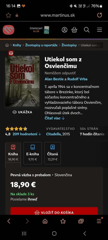 Kniha utiekol som z osvienčimu, 