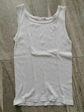 Biele bavlnené tielko v134-140, 134