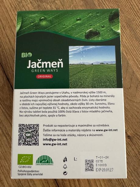 Jačmeň v tabletkách 2x70g gw, 