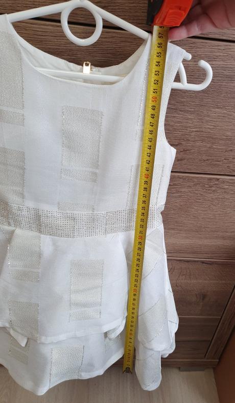 Šaty bielozlaté 116/122, 116