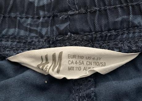 Palmové šortky veľ. 110, h&m,110