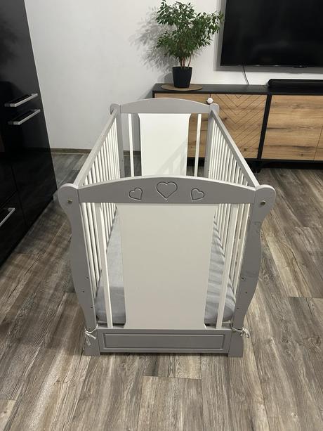 Detská postieľka s príslušenstvom, šírka (cm): 60,dĺžka (cm): 120