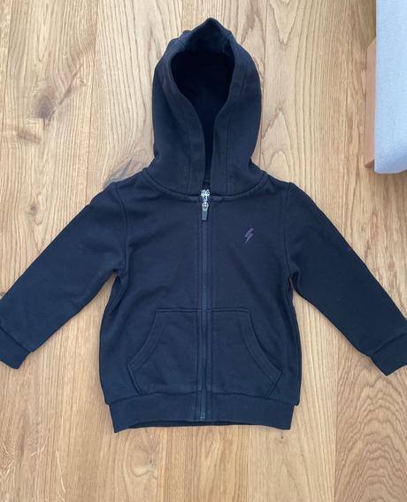 Cierna mikina na zips, f&f,98