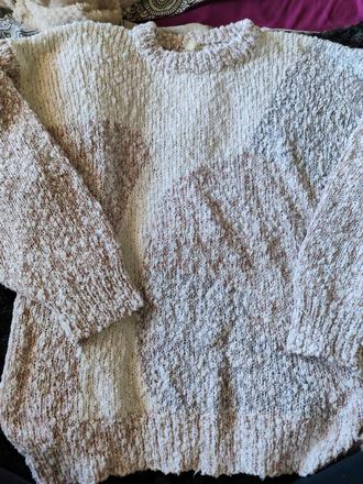 Bielohnedy pulover, xxl