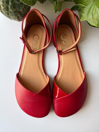 Shapen barefoot sandálky poppy cherry, veľ.40 wide, 40