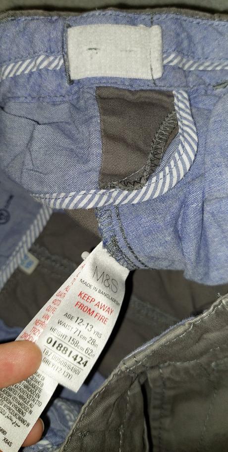Šedé nohavice, marks & spencer,158