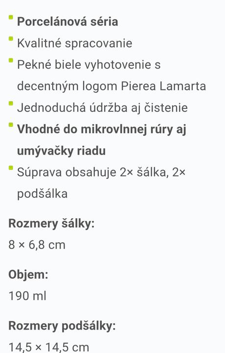 Lamart sada šálka tanierik hrnček podšálka nov,