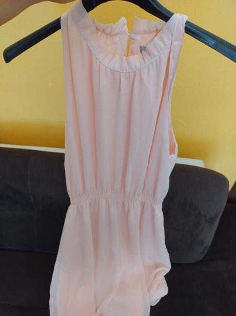 Ruzove pudrove saty, h&m,s