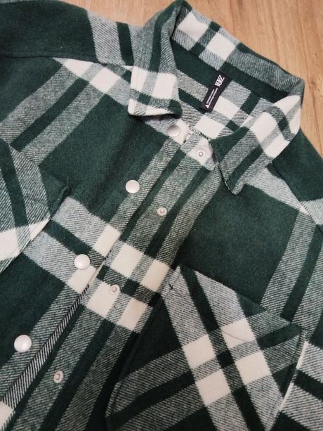 Smaragdová vrchná hrubšia košeľa, zara,xs
